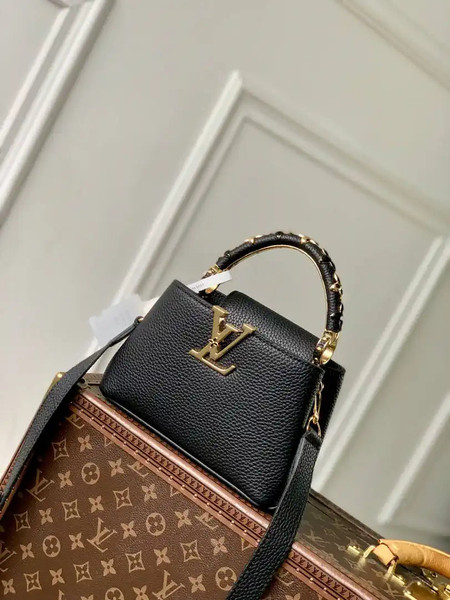 Louis Vuitton Capucines Mini Handbag LV M14976 Black