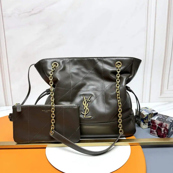 YSL 833948 JAMIE 4.3 Small SHOPPING in Lambskin Dark Green