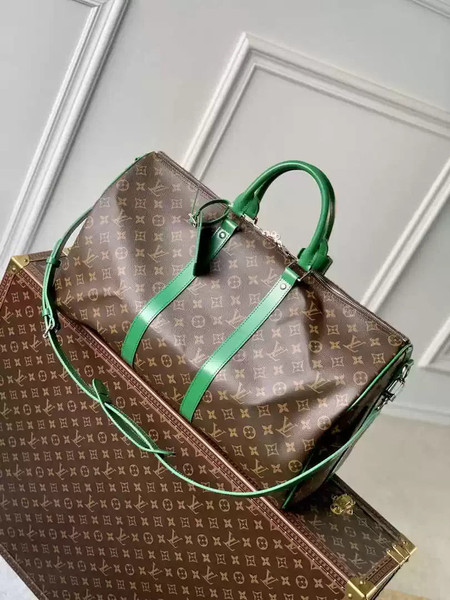 LV M46774 Louis Vuitton Keepall Bandoulière 50 Travel Bag Monogram Green