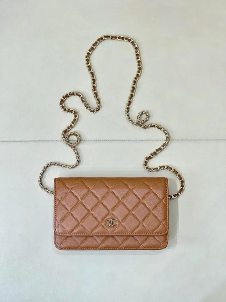 Chanel AP0250 Wallet on Chain Calfskin Caramel