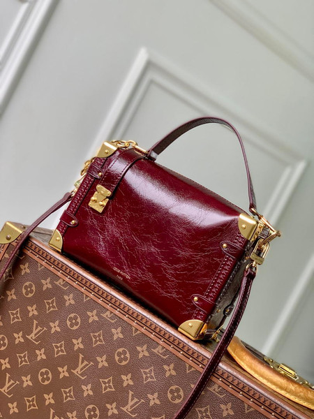 Louis Vuitton LV M26305 Side Trunk MM Bag Wine Red