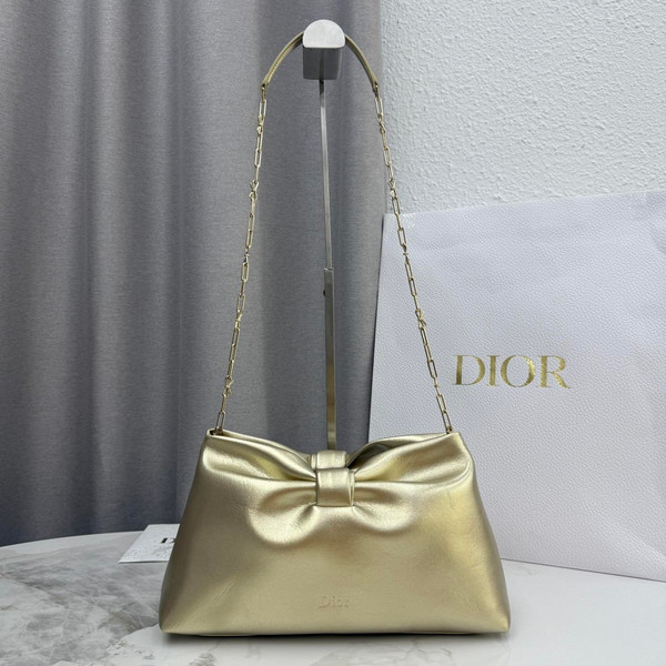 Dior Medium Dior Bow Bag M0714OUQO_M900 Gold Lambskin