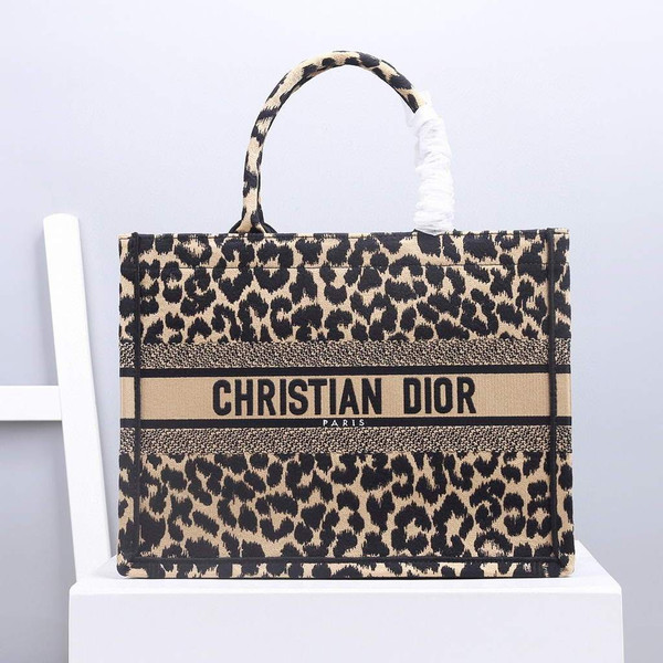 Dior M1286 Dior Book Tote Beige  Multicolor Mizza Embroidery - luxibagsmall