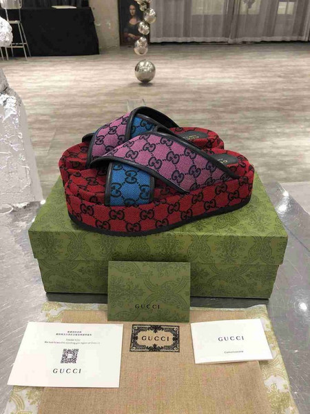 Gucci Sandals GG Multicolour Platform Sandal 81166