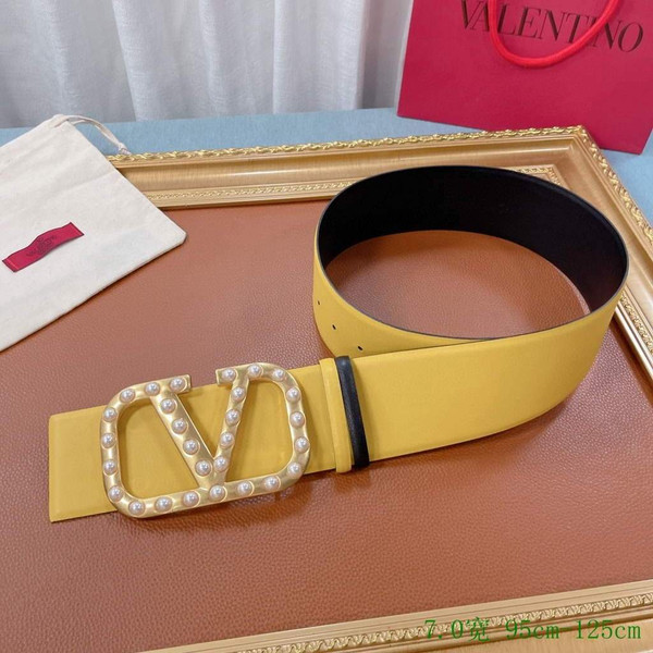 Valentino Belts Designer Valentino Buckle Leisure Belt Wide 7.0CM V00873