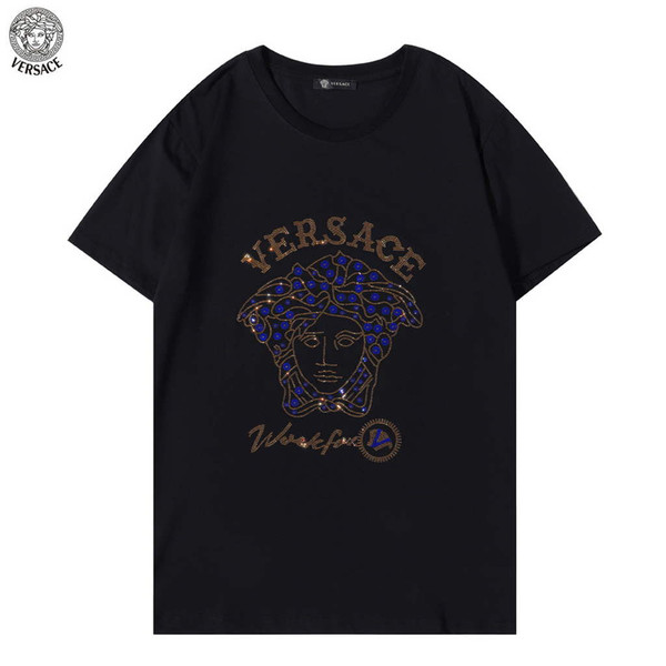 Versace Men la Greca logo Medusa Cystal T-shirt V69628