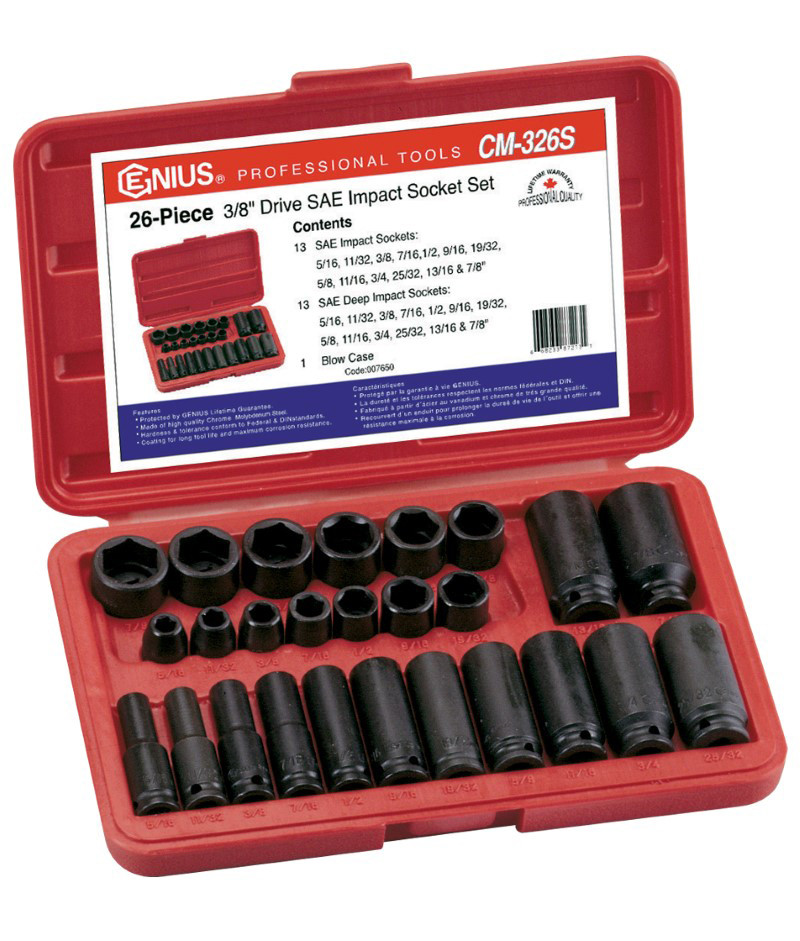 GENIUS TOOLS CM-326S 26PC 3/8
