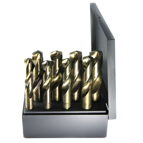 DRILLCO 1000EC8 8PC Impact-Ready COBALT S&D (Silver and Deming) DRILL Drill Drill Bit Set 9/16-1" BY (Cobalt Alloy Drill Bit) (1000E Series)