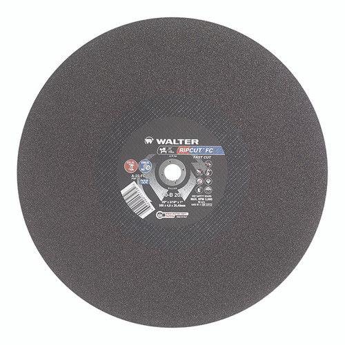 Walter RIPCUT™ CUT-OFF WHEEL  20" FAST CUT  PK 5 10B203