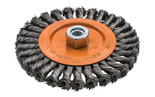 Walter 6 X 3/8" X 5/8"-11 WIDE WHEEL BRUSH KNOT TWIST  13L604