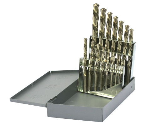 DRILLCO 200LH15 15PC LEFT HAND DRILL Drill Drill Bit Set 1/16-1/2 BY 32N