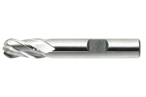 Cobalt Bright Fractional Center Cutting Multi-Flute Ball Nose End Mills