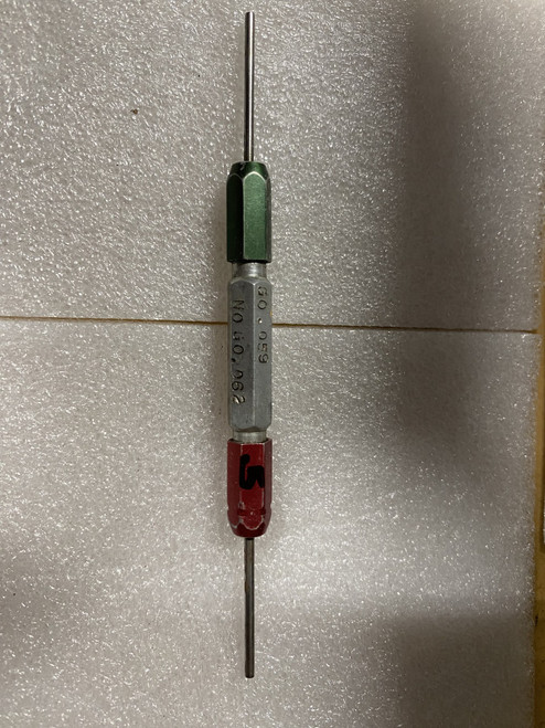 Go / No-Go Pin Gauge 0.059"-0.062" (GO 0.059" / NO-GO 0.062") Machinist Tool Room - Used