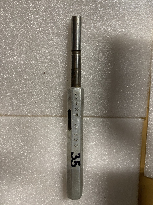 Go / No-Go Pin Gauge 0.2485"-0.2505" (GO 0.2485" / NO-GO 0.2505") Machinist Tool Room - Used