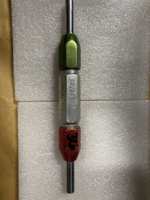 Go / No-Go Pin Gauge 0.248"-0.258" (GO 0.248" / NO-GO 0.258") Machinist Tool Room - Used