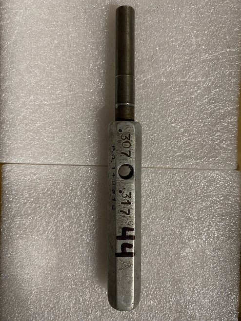 Go / No-Go Plug Gauge 0.307"-0.317" (GO 0.307" / NO-GO 0.317") Machinist Tool Room - Used