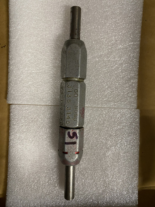 Go / No-Go Plug Gauge 0.3135"-0.3145" (GO 0.3135" / NO-GO 0.3145") Machinist Tool Room - Used