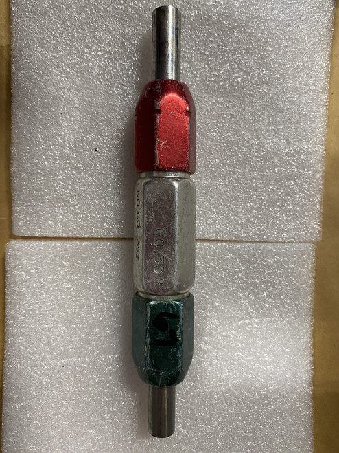 Go / No-Go Plug Gauge 0.338"-0.353" (GO 0.338" / NO-GO 0.353") Machinist Tool Room - Used