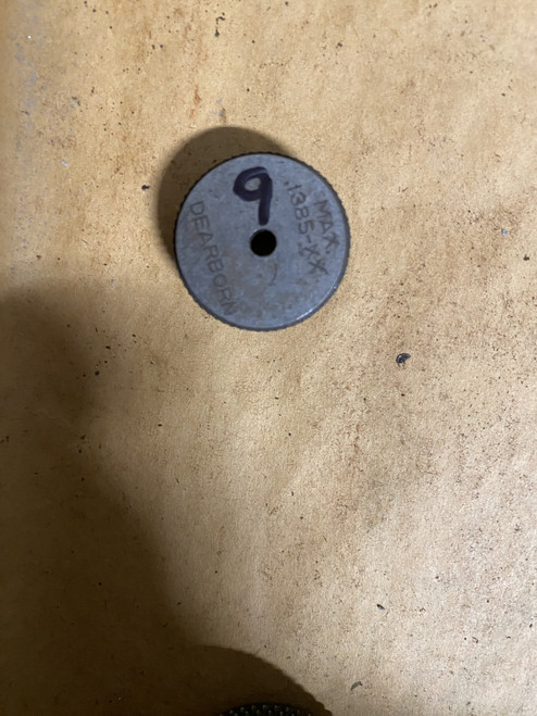 Master Setting Ring Gauge 0.1385" Machinist Tool Room - Used