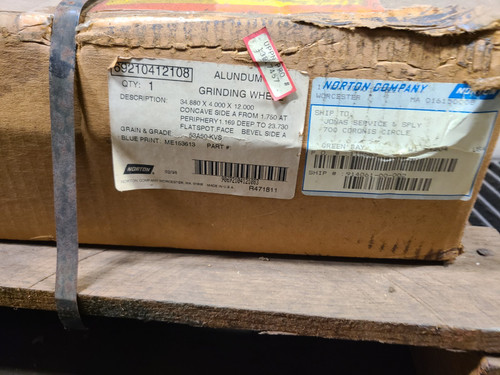Large Norton Alundum Grinding Wheel