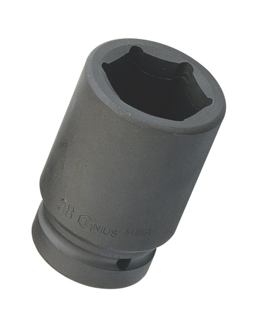 <ul><li>IMPACT SOCKET - 1" Dr. 67mm Deep Impact Socket</li><li>SPECIFICATION - Overall length of 120mm (or 4.72 Inches)</li><li>DURABLE MATERIALS - Made from Chromium Molybdenum Alloy Steel for high strength and durability while having anti-corrosive properties</li><li>TOOL ORGANIZATION - Sizes are stamped for permanent and easy identification of size</li><li>SUPERIOR DESIGN - Impact Sockets are heat treated through oil quenching with a matte black oxide coating which creates a tough durable exterior and superior inner core strength for a lifetime of professional use</li><li>PEACE OF MIND - Purchase with confidence backed by the Genius Tools Limited Lifetime Warranty against manufacturer defects</li><li>ANSI STANDARDS - Meets or exceeds the standards established by the American National Standards Institute</li><li>PROFESSIONAL GRADE - Genius Tools are designed and made for use by professional technicians and built to perform over a lifetime of heavy use.</li></ul> <p>Genius Tools Professional Strength you can Trust</p>
<p>Genius Tools Impact Socket Series is designed by professional for professionals.  Each socket begins as a raw Chromium Vanadium or Chromoly Alloy Steel Rod.  Each piece is expertly cut down into the required length and diameter blank slug.  Utilizing our Genius Tools Cold Forging technique, the sockets are formed at room temperature into its basic form whether 6 point or 12 point. </p>
<p>Genius Tools Anti-Corrosion Treatment</p>
<p>Depending on the socket series, we treat our sockets with anti-corrosive treatments to increase the longevity and strength of our sockets, so you can count on consistent and reliable performance from all of our sockets.  Our Impact Socket Series undergoes Black Oxide Treatment, giving it a matte finish with anti-corrosive properties. </p>
<p>Limited Lifetime Warranty</p>
<p>Purchase with confidence as Genius Tools products have a Limited Lifetime Warranty.</p>