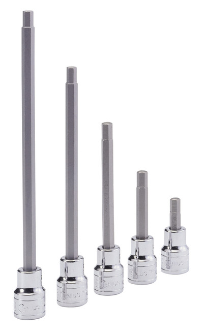 <ul><li>HEX BIT SOCKET - 3/16" Hex Size</li><li>SPECIFICATIONS - 3/8" Inch Drive Size with an overall length of 180mm (or 7.09 Inches)</li><li>DURABLE MATERIALS - Made from High Speed Steel for high strength and durability while having anti-corrosive properties</li><li>TOOL ORGANIZATION - Sizes are stamped for permanent and easy identification of size</li><li>RELIABLE AND EFFECTIVE - Our Hex Bit Sockets are securely attached but are interchangeable. They are built to handle the rigorous needs of professional technicians.</li><li>PEACE OF MIND - Purchase with confidence backed by the Genius Tools Limited Lifetime Warranty against manufacturer defects</li><li>ANSI STANDARDS - Meets or exceeds the standards established by the American National Standards Institute<li>PROFESSIONAL GRADE - Genius Tools are designed and made for use by professional technicians and built to perform over a lifetime of heavy use.  Trust Genius for a quality tool at a value cost to you.</ul> Genius Tools Bit Sockets are designed for maximum life and performance.  Using only the highest quality materials, our Bit Sockets are made from industry leading Chrome Vanadium or Chrome Molybdenum steel and are heat treated for maximum strength.  <br /> <br />
To guarantee the highest level of quality, we maintain strict production standards.  From raw material inspection, production control, quality and function