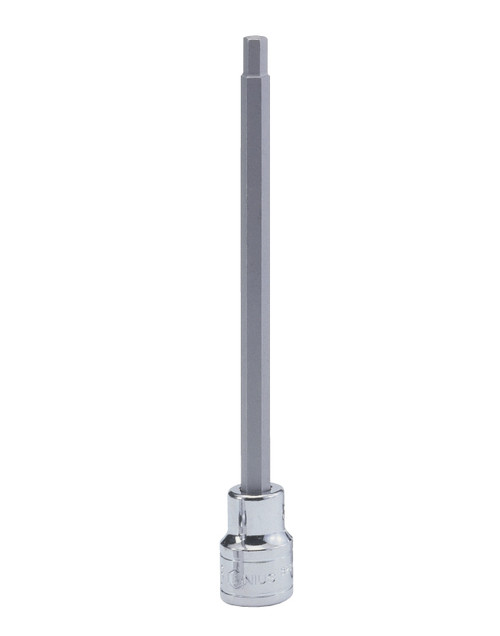 <ul><li>HEX BIT SOCKET - 3/8" Hex Size</li><li>SPECIFICATIONS - 1/2" Inch Drive Size with an overall length of 80mm (or 3.15 Inches)</li><li>DURABLE MATERIALS - Made from High Speed Steel for high strength and durability while having anti-corrosive properties</li><li>TOOL ORGANIZATION - Sizes are stamped for permanent and easy identification of size</li><li>RELIABLE AND EFFECTIVE - Our Hex Bit Sockets are securely attached but are interchangeable. They are built to handle the rigorous needs of professional technicians.</li><li>PEACE OF MIND - Purchase with confidence backed by the Genius Tools Limited Lifetime Warranty against manufacturer defects</li><li>ANSI STANDARDS - Meets or exceeds the standards established by the American National Standards Institute<li>PROFESSIONAL GRADE - Genius Tools are designed and made for use by professional technicians and built to perform over a lifetime of heavy use.  Trust Genius for a quality tool at a value cost to you.</ul> Genius Tools Bit Sockets are designed for maximum life and performance.  Using only the highest quality materials, our Bit Sockets are made from industry leading Chrome Vanadium or Chrome Molybdenum steel and are heat treated for maximum strength.  <br /> <br />
To guarantee the highest level of quality, we maintain strict production standards.  From raw material inspection, production control, quality and function