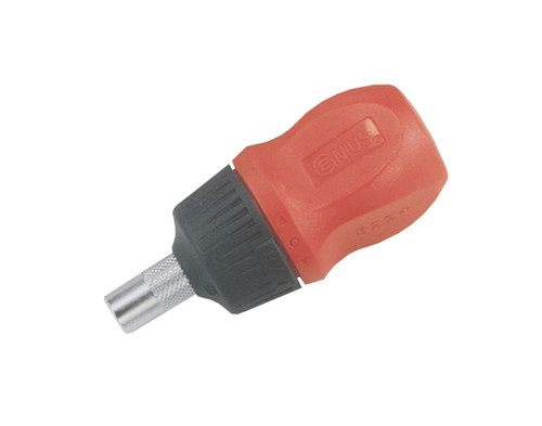 <ul><li>SCREWDRIVER -  Stubby Handle Ratcheting Screwdriver</li><li>SPECIFICATIONS - Overall length of 87mm</li><li>DURABLE MATERIALS - Made from Chromium-vanadium Steel Alloy for high strength and durability while having anti-corrosive properties</li><li>HEAVY DUTY DURABILITY - Heavy duty design with a treated shaft to for increased strength and durability for the toughest applications and to handle a lifetime of use</li><li>SUPERIOR DESIGN - Highly durable ergonomic hard impact plastic handle</li><li>PEACE OF MIND - Purchase with confidence backed by the Genius Tools Limited Lifetime Warranty against manufacturer defects</li><li>ANSI STANDARDS - Meets or exceeds the standards established by the American National Standards Institute<li>PROFESSIONAL GRADE - Genius Tools are designed and made for use by professional technicians and built to perform over a lifetime of heavy use.  Trust Genius for a quality tool at a value cost to you.</ul> <p><span>Genius Tools are made for professionals and serious tool users. We offer a large line of screwdriver bit, screwdrivers, impact drivers, nut drivers and impact bit drivers. We offer many bit configurations including hard to find styles. Along with screwdrivers and screwdriver bits, we also offer all of the required accessories. Our products are made with high quality chrome vanadium and chrome molybdenum and our multi-step manufacturing process ensures that our tools meet ANSI specs.</span></p>