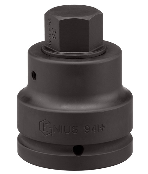 GENIUS TOOLS 941+3027 1-1/2" Dr. 27mm Hex Bit Socket