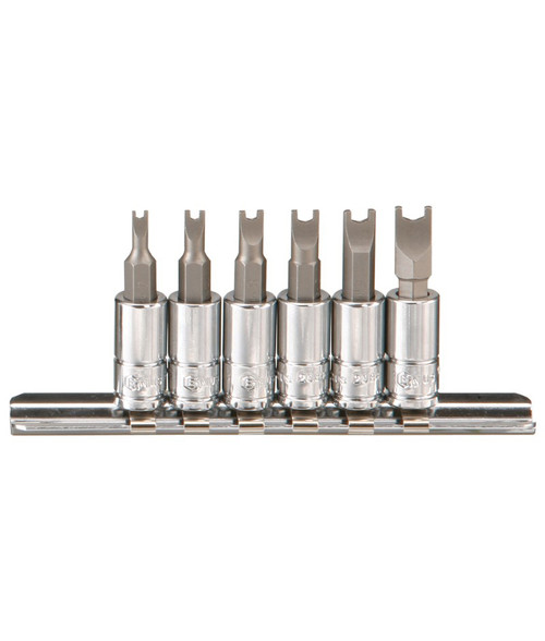 GENIUS TOOLS BS-206S 6PC 1/4" Dr. Spanner Bit Socket Set