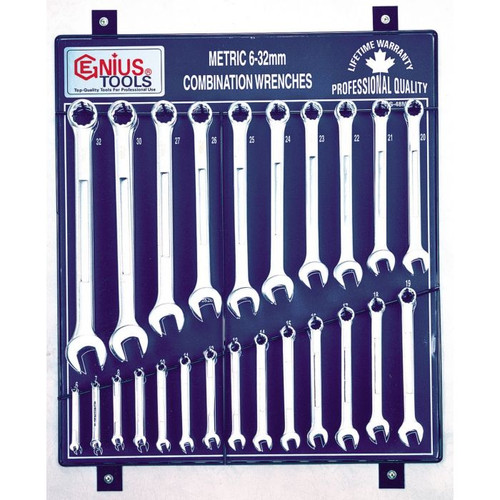 Genius Tools 48PC Metric Combination Wrenches Display Board - HS-48M