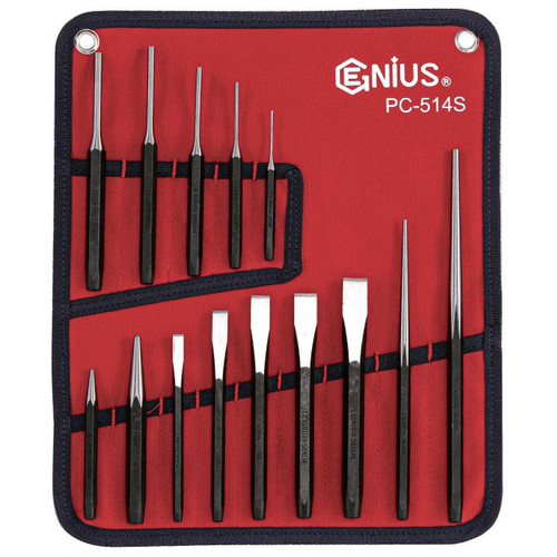 Genius Tools 14PC SAE Punch & Chisel Set - PC-514S