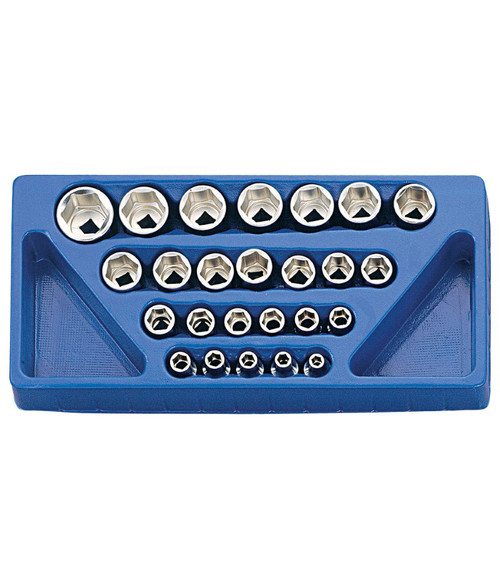 Genius Tools 25PC 1/2" Dr. Metric Hand Socket Set - SS-425M