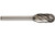 Solid Carbide Cylindrical Ball Nose Aluminum Cut Carbide Burs