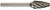 DRILLCO 7FAL140 SF-6NF, SOLID CARBIDE BUR ALUMINUM CUT (Carbide-Tipped Drill Bit)
