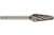 Solid Carbide 14° Included Angle Aluminum Cut Carbide Burs