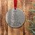 Personalized Family & Pet Ornament • Metal Christmas Tree Ornament • Custom Stainless Steel Holiday 