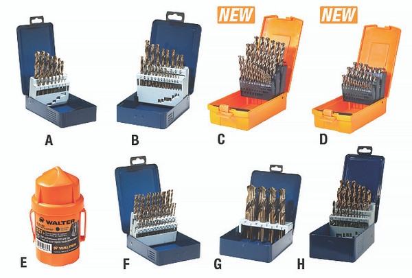 Walter #29 SST+ DRILL BIT SET/PLASTICBOX  01E678