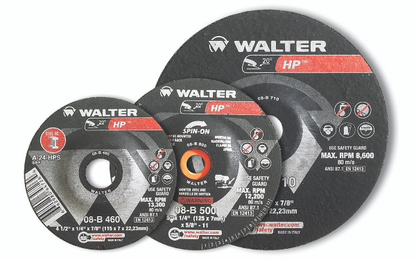 Walter HP GRINDING WHEEL  HP GRINDING WHEEL 5” X ¼” X 7/8" T27  PK 25 08B510