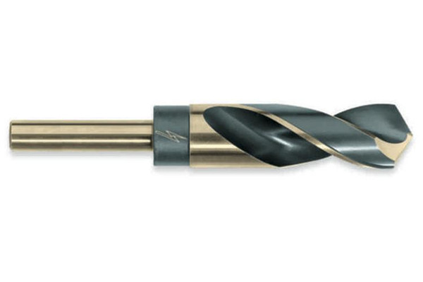 High Speed Steel Black & Bronze Fractional 1/2" Reduced Shank 3-Flats Drill