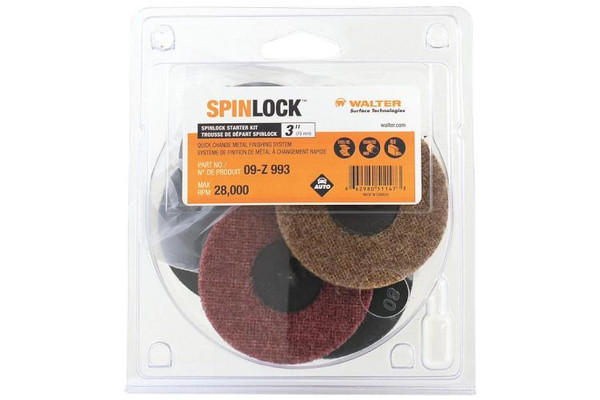 Assortment of 3" SpinLock™ abrasives