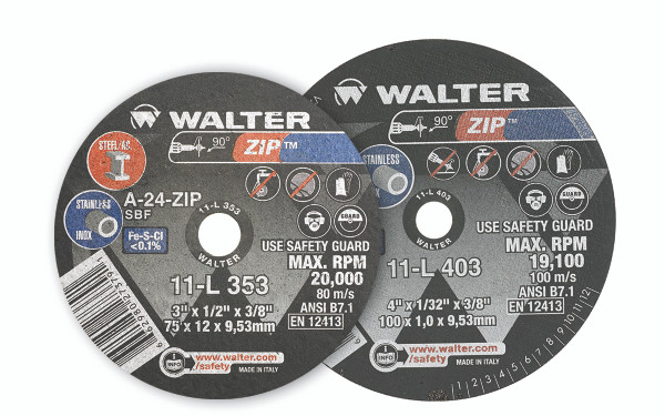 Walter ZIP™  CUT-OFF WHEEL 2" X 1/32" X 1/4"   PK 25 11L202