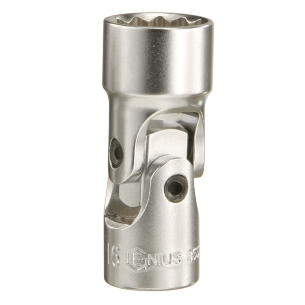 <ul><li>UNIVERSAL HAND SOCKET - 3/8" Dr. 7/16" Size</li><li>SPECIFICATIONS - 3/8" Inch Drive Size with an overall length of 51mm (or 2.01 Inches)</li><li>DURABLE MATERIALS - Made from Chromium-vanadium Steel Alloy for high strength and durability while having anti-corrosive properties</li><li>TOOL ORGANIZATION - Sizes are stamped for permanent and easy identification of size</li><li>180 DEGREES - High degree of movement with 180 degrees of adjustability so you can reach any difficult to reach fastener</li><li>PEACE OF MIND - Purchase with confidence backed by the Genius Tools Limited Lifetime Warranty against manufacturer defects</li><li>ANSI STANDARDS - Meets or exceeds the standards established by the American National Standards Institute<li>PROFESSIONAL GRADE - Genius Tools are designed and made for use by professional technicians and built to perform over a lifetime of heavy use.  Trust Genius for a quality tool at a value cost to you.</ul> <p>Made for Life. Its our motto and with the Genius Tools Hand Socket Series we really mean it. They are built professional grade tough, ready to handle a lifetime of hard work on the job. We use only the best raw materials when we make out tools and we pride ourselves on the precision and quality.</p>
<p>Genius Tools Hand Sockets are designed for maximum life and performance. Using only the highest quality materials, our Hand Sockets are made from industry leading Chrome Vanadium or Chrome Molybdenum steel and are heat treated for maximum strength. </p>
