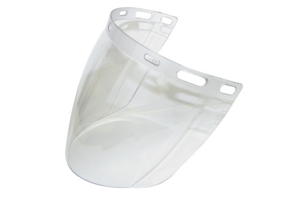 Rounded design polycarbonate injection-moulded grinding visor (16" x 9" x 0.060")