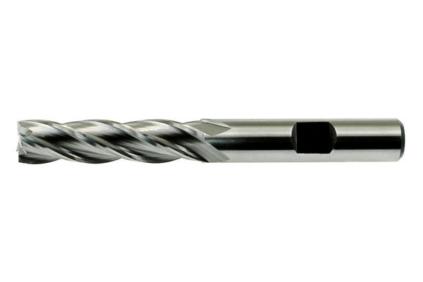 High Speed Steel Bright Fractional Center Cutting Multi-Flute Finishing End Mills