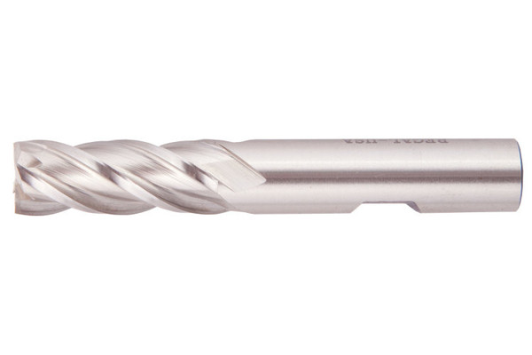 High Speed Steel Bright Metric Center Cutting 4-Flute Finishing End Mills