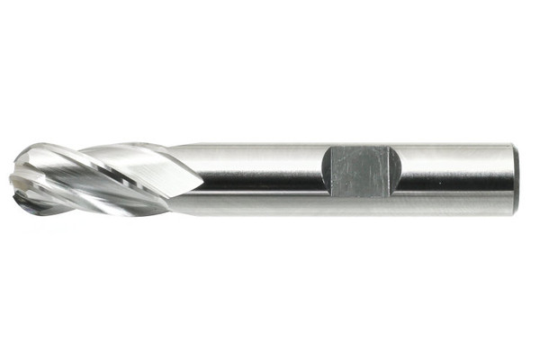 Cobalt Bright Fractional Center Cutting Multi-Flute Ball Nose End Mills