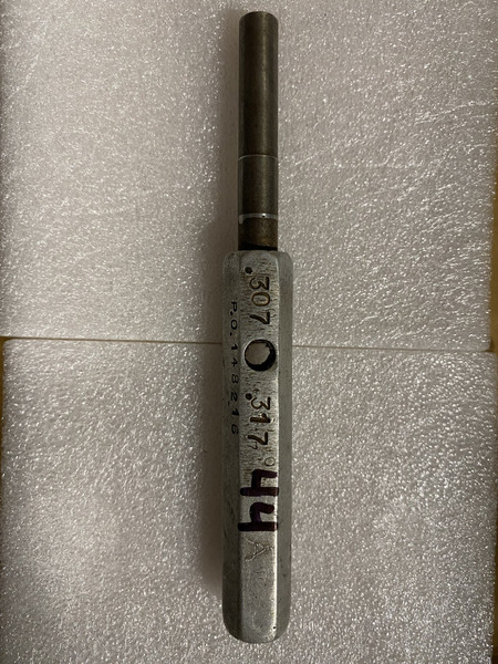 Go / No-Go Plug Gauge 0.307"-0.317" (GO 0.307" / NO-GO 0.317") Machinist Tool Room - Used