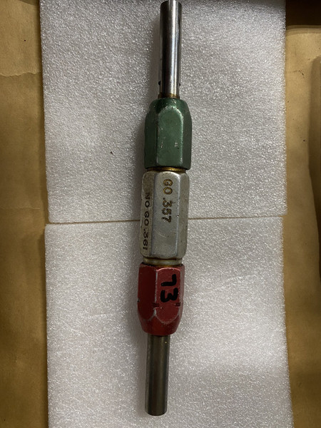 Go / No-Go Plug Gauge 0.357"-0.361" (GO 0.357" / NO-GO 0.361") Machinist Tool Room - Used