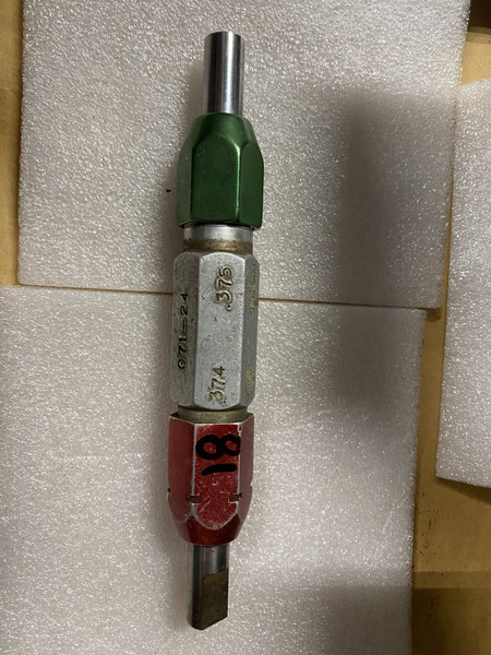 Go / No-Go Plug Gauge 0.374"-0.375" (GO 0.374" / NO-GO 0.375") Machinist Tool Room - Used